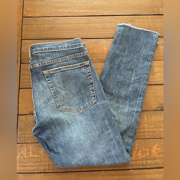 COPY - rag & bone Dre Capri medium wash distressed jeans size 25 - Picture 5 of 8